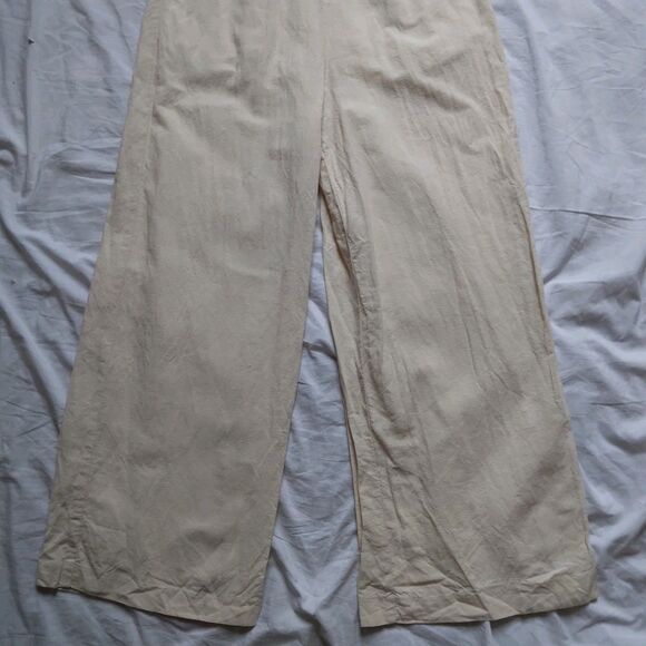 Madewell Linen Blend Jumpsuit Romper Button Front Ivory Boho Womens Size 0 - Picture 6 of 13